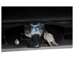Buyers Products 1702715 18" x 18" x 60" Black Steel Underbody Toolbox with Stainless Steel Door - BUY 1702715