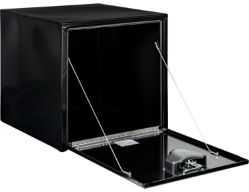 Buyers Products 1704300 24" x 24" x 24" Black Steel Underbody Drop Door Toolbox with T-Handle Latch - BUY 1704300