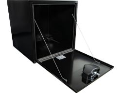 Buyers Products 1704303 24" x 24" x 30" Black Steel Underbody Drop Door Toolbox with T-Handle Latch - BUY 1704303