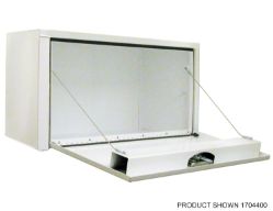 Buyers Products 1702417 18" x 18" x 66" White Steel Underbody Drop Door Toolbox with 2 T-Handle Latches - BUY 1702417