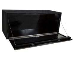 Buyers Products 1702715 18" x 18" x 60" Black Steel Underbody Toolbox with Stainless Steel Door - BUY 1702715