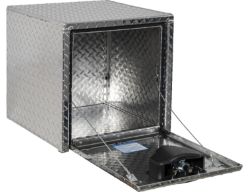 Buyers Products 1705101 18" x 18" x 18" Aluminum Underbody Toolbox with Aluminum Recessed Door and T-Handle Latch - BUY 1705101