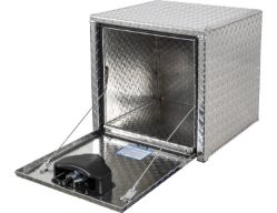 Buyers Products 1705101 18" x 18" x 18" Aluminum Underbody Toolbox with Aluminum Recessed Door and T-Handle Latch - BUY 1705101