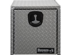 Buyers Products 1705101 18" x 18" x 18" Aluminum Underbody Toolbox with Aluminum Recessed Door and T-Handle Latch - BUY 1705101