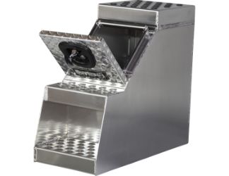 Buyers Products 1705182 24" x 28" x 24" Aluminum Step Box for Medium and Heavy-Duty Trucks 