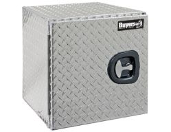 Buyers Products 1705200 18" x 18" x 24" Aluminum Barn-Door Style Underbody Toolbox with Left Swing Single Door and T-Handle Latch - BUY 1705200