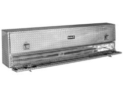 Buyers Products 1705650 21" x 12"/10" x 88" Contractor Style Diamond Tread Aluminum Topside Toolbox - BUY 1705650