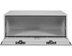 Buyers Products 1708410 18" x 24" x 48" White Steel Underbody Drop Door Toolbox with 2 T-Handle Latches - BUY 1708410