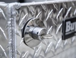 Buyers Products 1709450 23 x 27 x 71" Diamond Tread Aluminum Crossover Truck Box - BUY 1709450