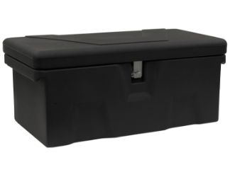 Buyers Products 1712230 2.6 Cubic Foot Black Polymer All-Purpose Chest - One Zinc Hasp 