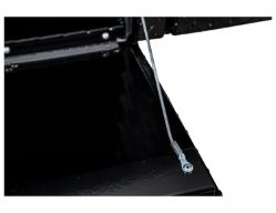 Buyers Products 1721565 18" x 16" x 90" Black Powder Coated Aluminum Topside Toolbox - BUY 1721565