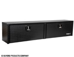 Buyers Products 1722551 16" x 13" x 72" Textured Matte Black Diamond Tread Aluminum Topsider Truck Box - BUY 1722551