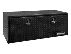 Buyers Products 1725110 18" x 18" x 48" Black Powder Coated Aluminum Underbody Toolbox - BUY 1725110