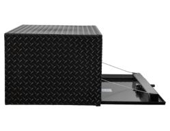 Buyers Products 1725150 14" x 12" x 24" Black Powder Coated Aluminum Underbody Toolbox - BUY 1725150