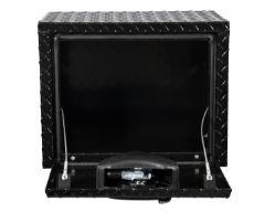 Buyers Products 1725100 18" x 18" x 24" Black Powder Coated Aluminum Underbody Toolbox - BUY 1725100