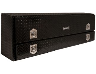 Buyers Products 1725640 21" x 12"/10" x 72" Contractor Style Black Diamond Tread Aluminum Topside Toolbox 
