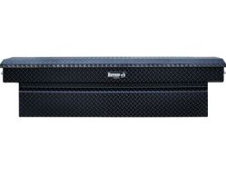 Buyers Products 1729450 23 x 27 x 71" Gloss Black Diamond Tread Aluminum Crossover Truck Box - BUY 1729450