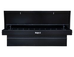 Buyers Products 1729450 23 x 27 x 71" Gloss Black Diamond Tread Aluminum Crossover Truck Box - BUY 1729450