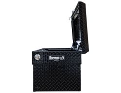 Buyers Products 1729450 23 x 27 x 71" Gloss Black Diamond Tread Aluminum Crossover Truck Box - BUY 1729450