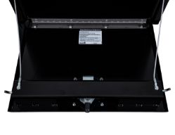 Buyers Products 1732305 18" x 18" x 36" Black Powder Coated Steel Underbody Drop Door Toolbox with 3-Point Latch - BUY 1732305