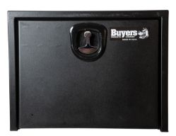 Buyers Products 1732505 18" x 18" x 36" Textured Matte Black Steel Underbody Drop Door Truck Box with 3-Point Latch - BUY 1732505