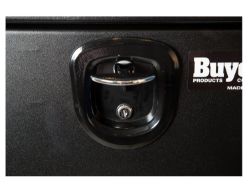 Buyers Products 1732510 18" x 18" x 48" Textured Matte Black Steel Underbody Drop Door Truck Box with 3-Point Latch - BUY 1732510