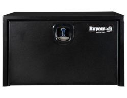 Buyers Products 1732503 18" x 18" x 30" Textured Matte Black Steel Underbody Drop Door Truck Box with 3-Point Latch - BUY 1732503