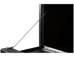 Buyers Products 1732510 18" x 18" x 48" Textured Matte Black Steel Underbody Drop Door Truck Box with 3-Point Latch - BUY 1732510