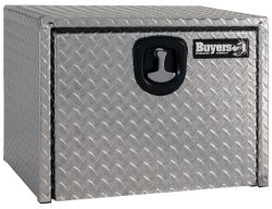 Buyers Products 1735100 18" x 18" x 24" Aluminum Diamond Tread 3-Point Latch Underbody Toolbox - BUY 1735100