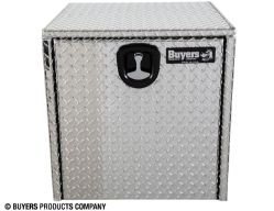Buyers Products 1735133 24" x 24" x 30" Aluminum Diamond Tread 3-Point Latch Underbody Toolbox - BUY 1735133