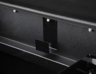 Buyers Products 1729450 23 x 27 x 71" Gloss Black Diamond Tread Aluminum Crossover Truck Box 