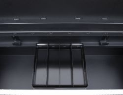 Buyers Products 1729435 18 x 20 x 71" Gloss Black Diamond Tread Aluminum Crossover Truck Box, Keyed Alike 