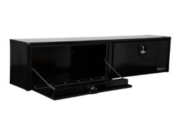 Buyers Products 1752151 16" x 13" x 72" Topsider Black Smooth Aluminum Toolbox - BUY 1752151