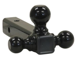 Buyers Products 1802200 Tri-Ball Solid Hitch with 1-7/8", 2" & 2-5/16" Black Towing Balls 