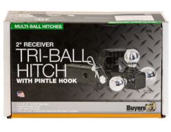 Buyers Products 1802279 Adjustable Tri-Ball Multi-Ball Hitch with Pintle Hook and 1-7/8" - 2" - 2-5/16" Chrome Towing Balls - BUY 1802279