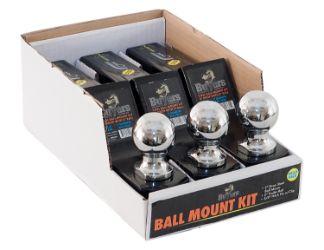 Buyers Products 1803307 Black Powder Coated Ball Mount Kit with 2" Drop includes 2" Ball and Hitch Pin 
