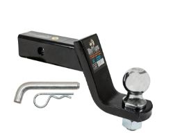 Buyers Products 1803313 Black Powder Coated Ball Mount Kit with 4" Drop includes 2" Ball and Hitch Pin - BUY 1803313