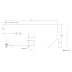 Buyers Products 1809042 5/8" x 34" x 15.5" Fabricators Hitch Plate - BUY 1809042