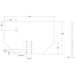 Buyers Products 1809043 5/8" x 34.5" x 22.5" Fabricators Hitch Plate - BUY 1809043