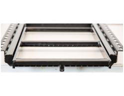 Buyers Products 5232000 2 Rung Black Powder Coated Retractable Step - 19.63" x 25.5" - BUY 5232000