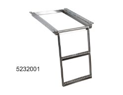 Buyers Products 5232001 2 Rung Stainless Steel Retractable Step - 19.63" x 25.5" - BUY 5232001