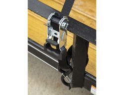 Buyers Products 5483100 1" x 14' Black Ratchet Strap - Vinyl Coated Keeper Style Hook - BUY 5483100