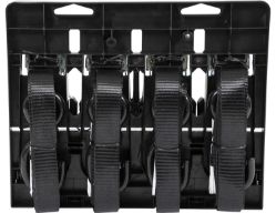 Buyers Products 5483100 1" x 14' Black Ratchet Strap - Vinyl Coated Keeper Style Hook - BUY 5483100