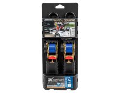 Buyers Products 5483220 1" x 6' Blue Retractable Ratchet - Coated Steel Hook, Padded Handle - BUY 5483220