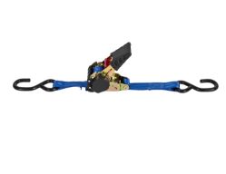 Buyers Products 5483220 1" x 6' Blue Retractable Ratchet - Coated Steel Hook, Padded Handle - BUY 5483220