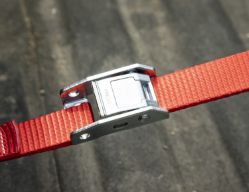 Buyers Products 5483305 1" x 10' Red Cambuckle Tie Down Strap - Coated Steel Hooks - BUY 5483305