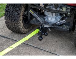Buyers Products 5483505 2" x 12' Yellow Tow Strap with Loops and Anchor Shackle - BUY 5483505