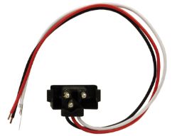 Buyers Products 5620251 2-Pin Right Angle Male Plug with Stripped Power Wire and #10 Ring on Ground - BUY 5620251