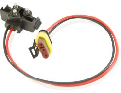 Buyers Products 5620251 2-Pin Right Angle Male Plug with Stripped Power Wire and #10 Ring on Ground - BUY 5620251