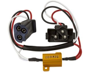 Buyers Products 5621010 LED Turn Signal Equalizer with Right Angle Male PL3 Plug and Stripped Leads 